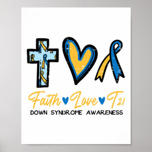 Faith Love Down Syndrome Awareness Christelijke Ma Poster