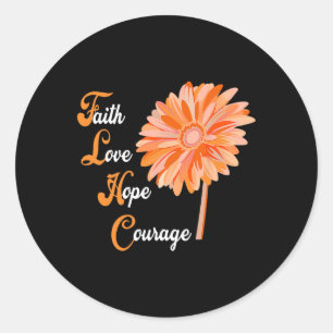 Faith Love Hope moeit Aml Leukemia Awareness Ronde Sticker