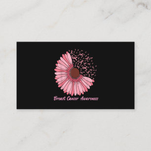 Faith Love Hope Pink daisy Flower Breast Cancer Aw Visitekaartje