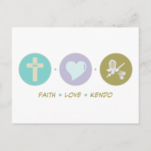 Faith Love Kendo Briefkaart