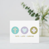 Faith Love Nursing Briefkaart (Staand voorkant)