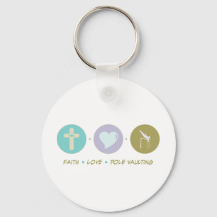 Faith Love Pole Vaulting Sleutelhanger