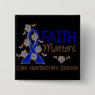Faith Matters 3 Huntington's ziekte Vierkante Button 5,1 Cm