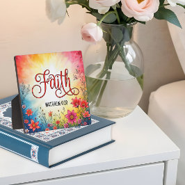 Faith Matthew 17:20 Inspirational Tabletop Plaque Fotoplaat