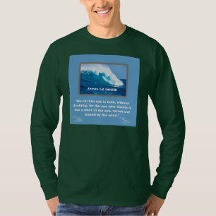 Faith Message - James 1-6 - Lange mouw Donkergroen T-shirt