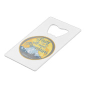 Faith Move Mountains Christelijk ontwerp Kredietkaart Flessenopener (Voorkant Gekanteld)
