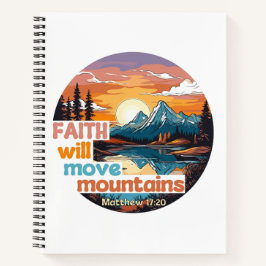 Faith Move Mountains Christelijk ontwerp Notitieboek