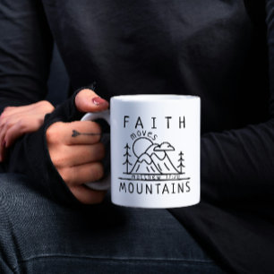 Faith Moves Bergen Mattheüs 17:20 Christelijk Koffiemok