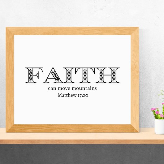 Faith Moves Mountains Christelijk Poster