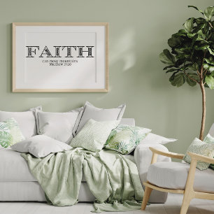 Faith Moves Mountains Christelijk Poster