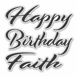 Faith Name Prénom Anniversaire de Black Sticker