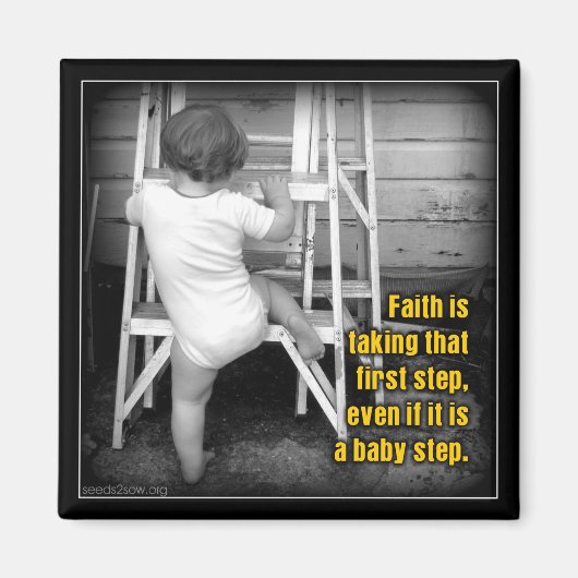 Faith neemt die eerste stap magneet (Voorkant)