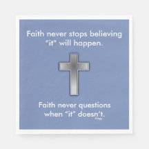Faith Never Napkins w/Blue Cross