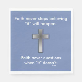 Faith Never Napkins w/Blue Cross Servet