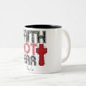 Faith not Fear Black 11 oz Two-Tone Mok (Voorkant rechts)