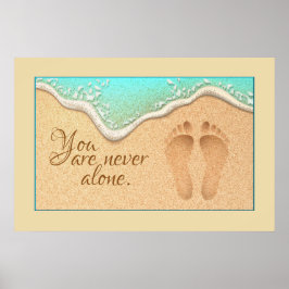 Faith One Set van Voetafdrukken in het Zand Poster