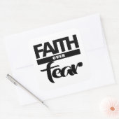 Faith Over Fea Vierkante Sticker (Envelop)