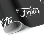 Faith Over Fear Black Cadeaupapier (Rol Hoek)