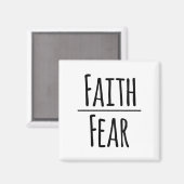 Faith Over Fear Black Magneet (Voorkant / Achterkant)
