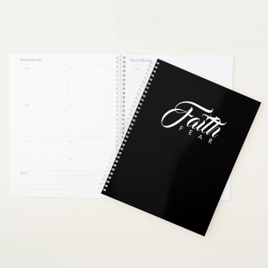 Faith Over Fear Black Planner (Display)