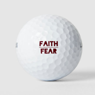 Faith Over Fear bold maroon Golfballen