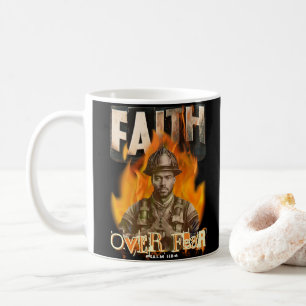 Faith Over Fear Brandweerman Christelijk Faith Koffiemok