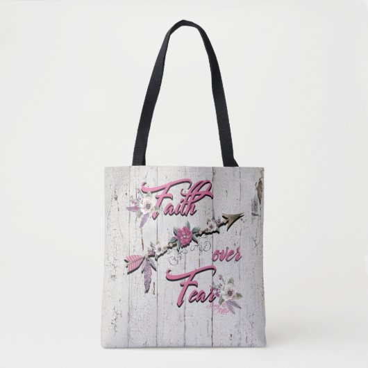 Faith Over Fear Canvas tas (Voorkant)