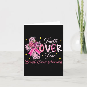 Faith Over Fear Cross Pink Ribbon Christelijk Brea Kaart