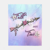 Faith Over Fear Fleece Blanket (Voorkant)