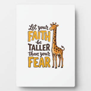 Faith Over Fear Giraffe Vintage Christelijk T-shir Fotoplaat