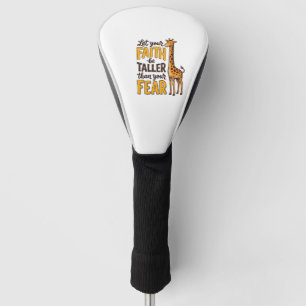 Faith Over Fear Giraffe Vintage Christelijk T-shir Golfheadcover