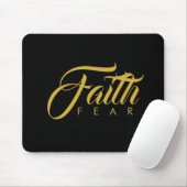 Faith Over Fear Gold en Black Muismat (Met muis)