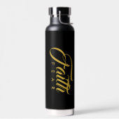 Faith Over Fear Gold en Black Waterfles (Links)