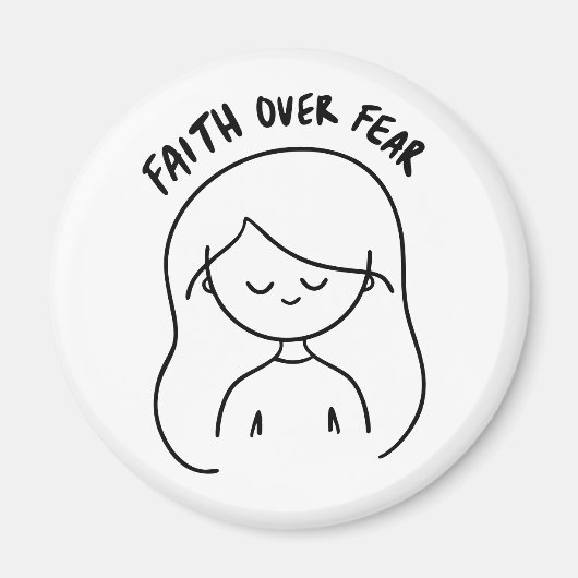 Faith Over Fear Inspirational Magnet (Devant)