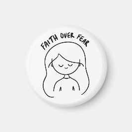 Faith Over Fear Inspirational Magnet Magneet