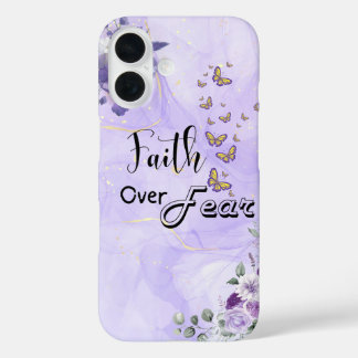 Faith Over Fear – Inspirerend Bijbeltekst iPhone iPhone 16 Hoesje