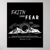 Faith Over Fear - Isaiah 41_10 Bible Verse Poster (Voorkant)