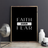 Faith Over Fear Motivatie Quote Afdrukbare Muur Foto Afdruk