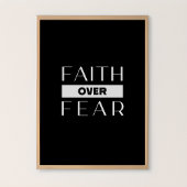 Faith Over Fear Motivatie Quote Afdrukbare Muur Foto Afdruk