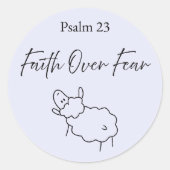 Faith Over Fear Psalm 23 Christian Sticker  (Devant)
