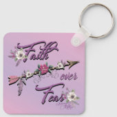 Faith Over Fear Sleutelhanger (Achterkant)