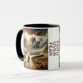 Faith Over Fear - Surreal Landscape Koffie Mok (Voorkant links)