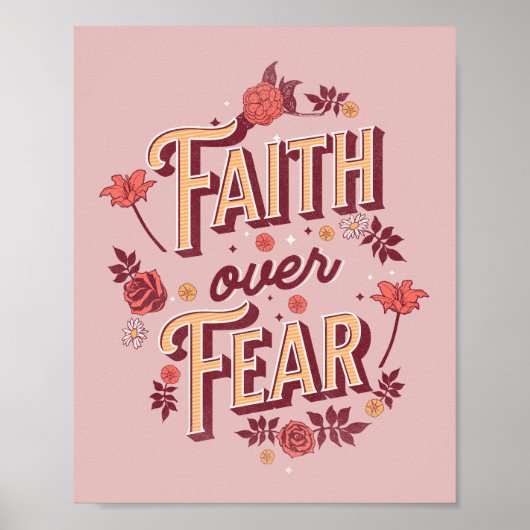 Faith over Fear tekstontwerp Poster (Voorkant)