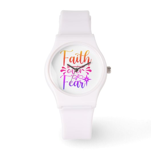 Faith Over Fear Watch Horloge (Voorkant)