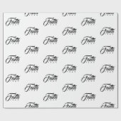 Faith Over Fear White Cadeaupapier (Vlak)