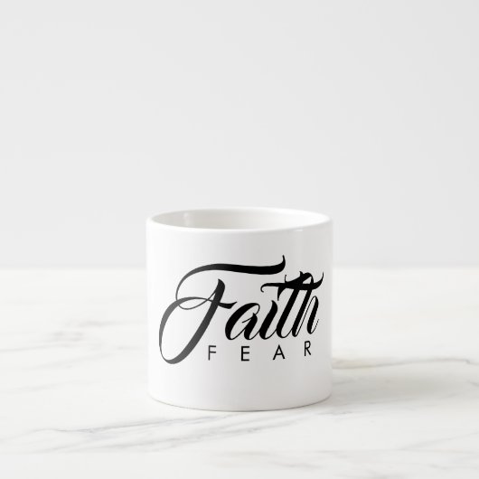 Faith Over Fear White Espresso Kop (Voorkant)