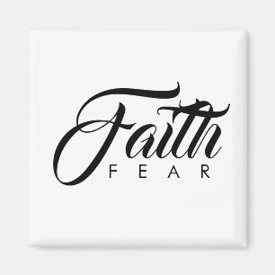 Faith Over Fear White Magneet