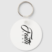 Faith Over Fear White Sleutelhanger (Achterkant)