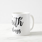 Faith Over Feelings Coffee Mug (Devant droit)