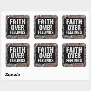 Faith Over Feelings Sticker – Christelijke Gym Mot